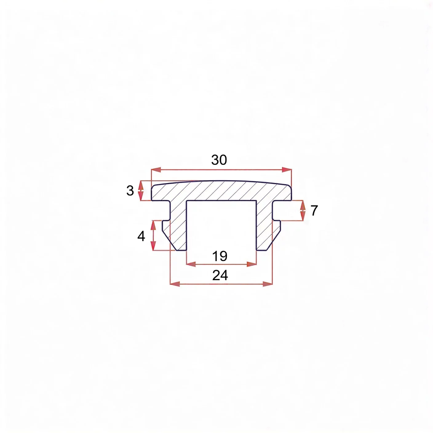 24 mm rubber plug with mount