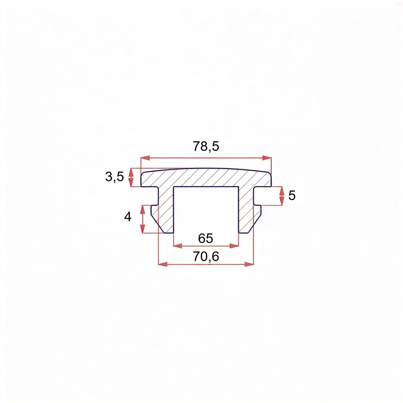 70 mm rubber plug with mount