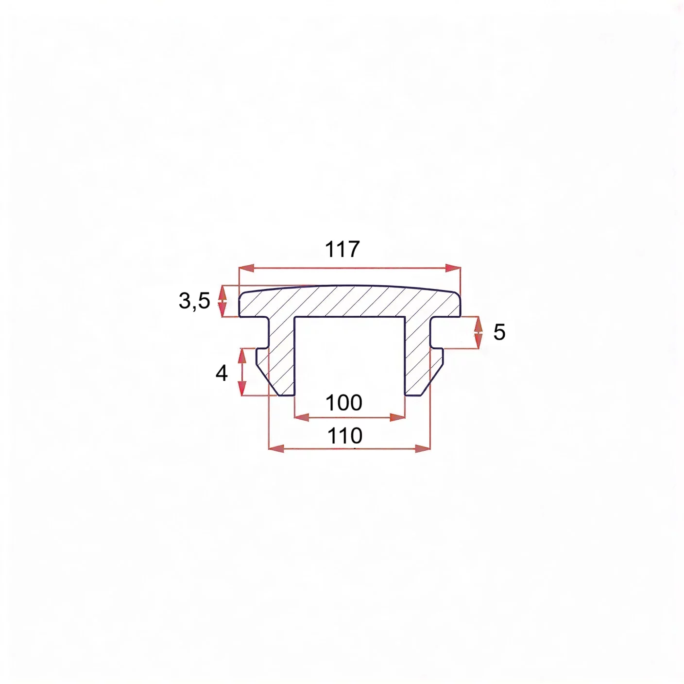 110 mm rubber plug with mount