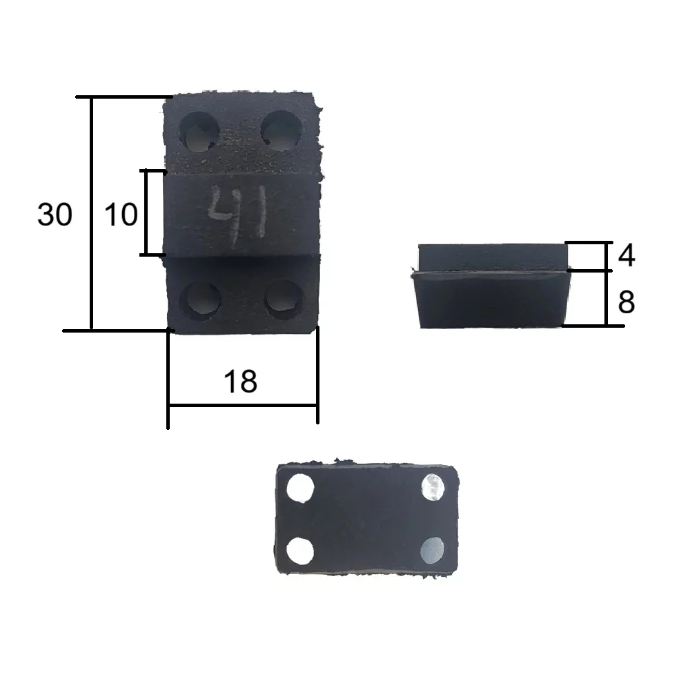 NK6 041 Rubber Pad for Carbon Brush Assemblies 30х18х12