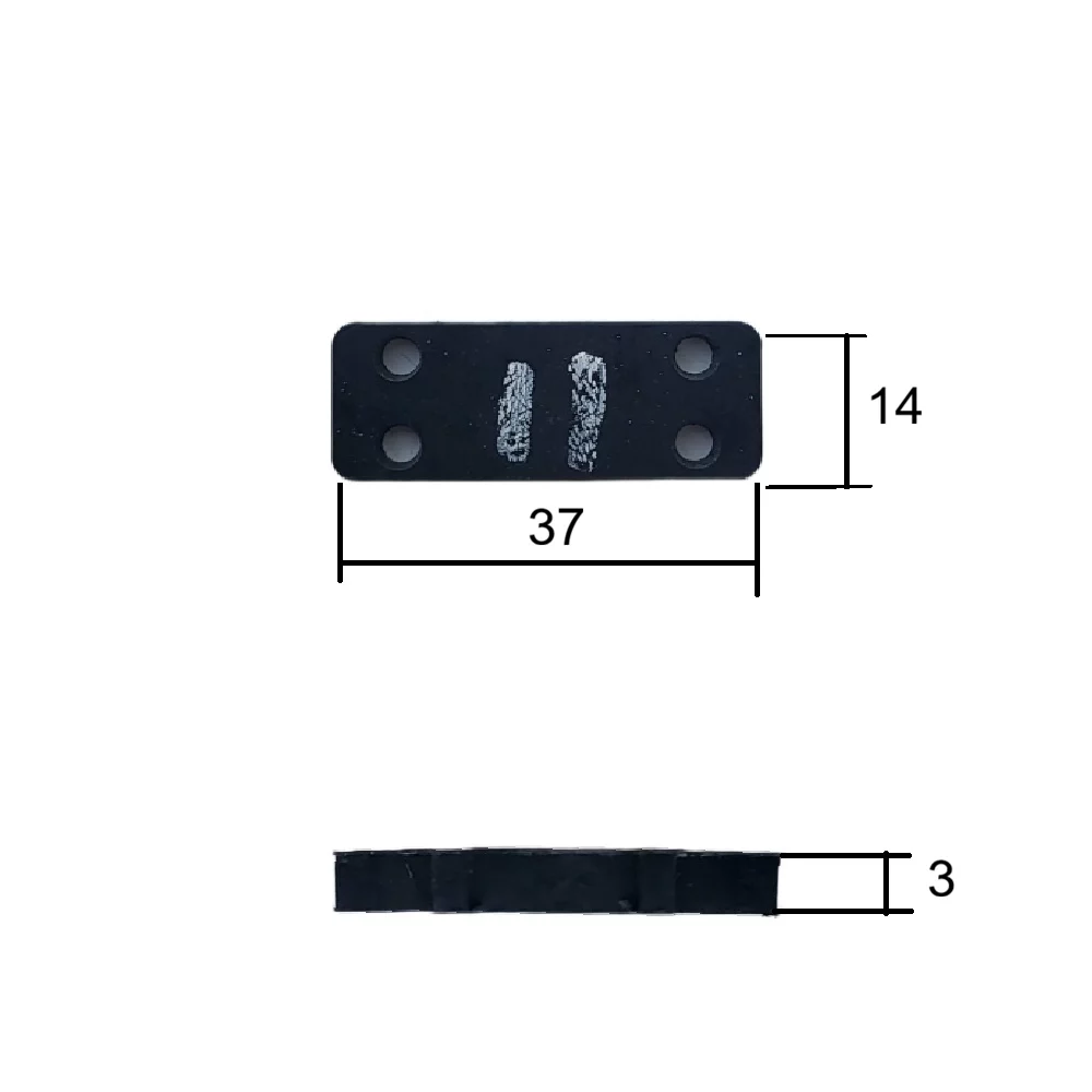 Rider 011 Rubber Pad for Carbon Brush Assemblies 37х14х3