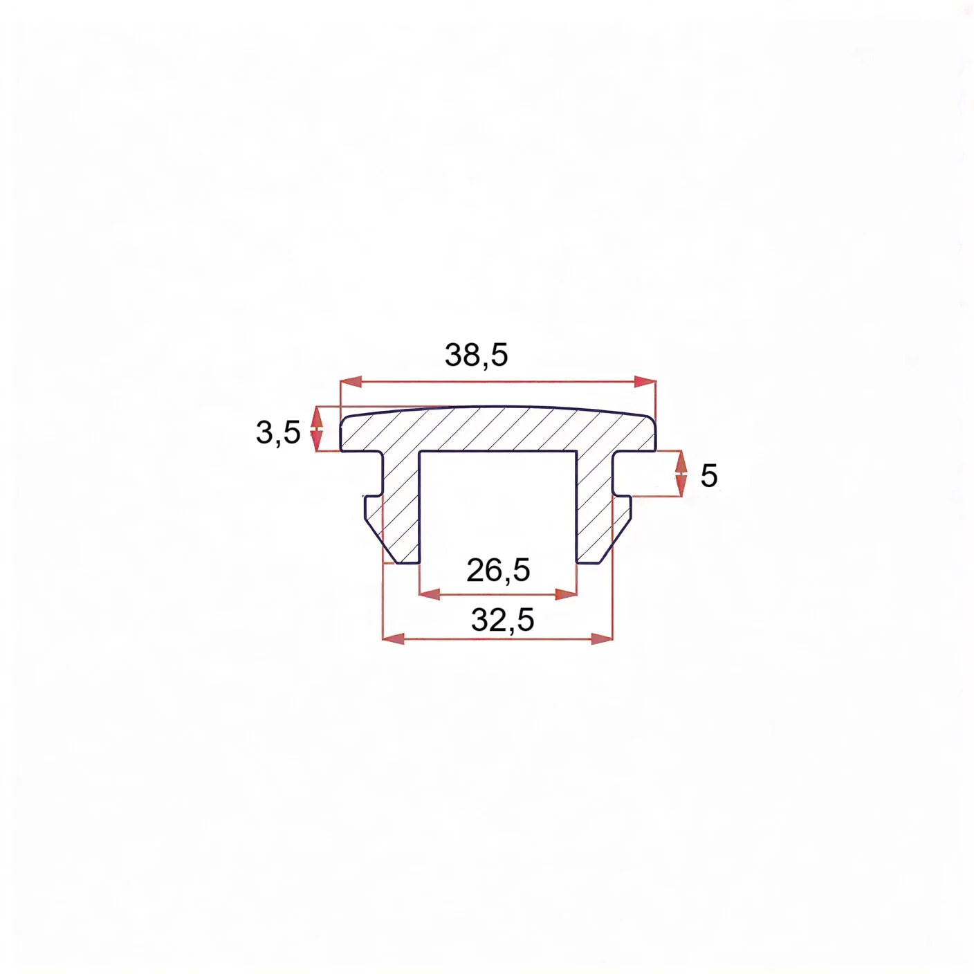 32 mm rubber plug with mount